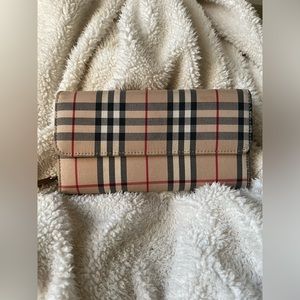 Burberry inspired long wallet